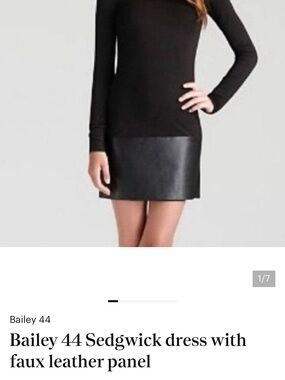Bailey 44.  Black Long-Sleeve Shift Dress for Anthropologie.NWT